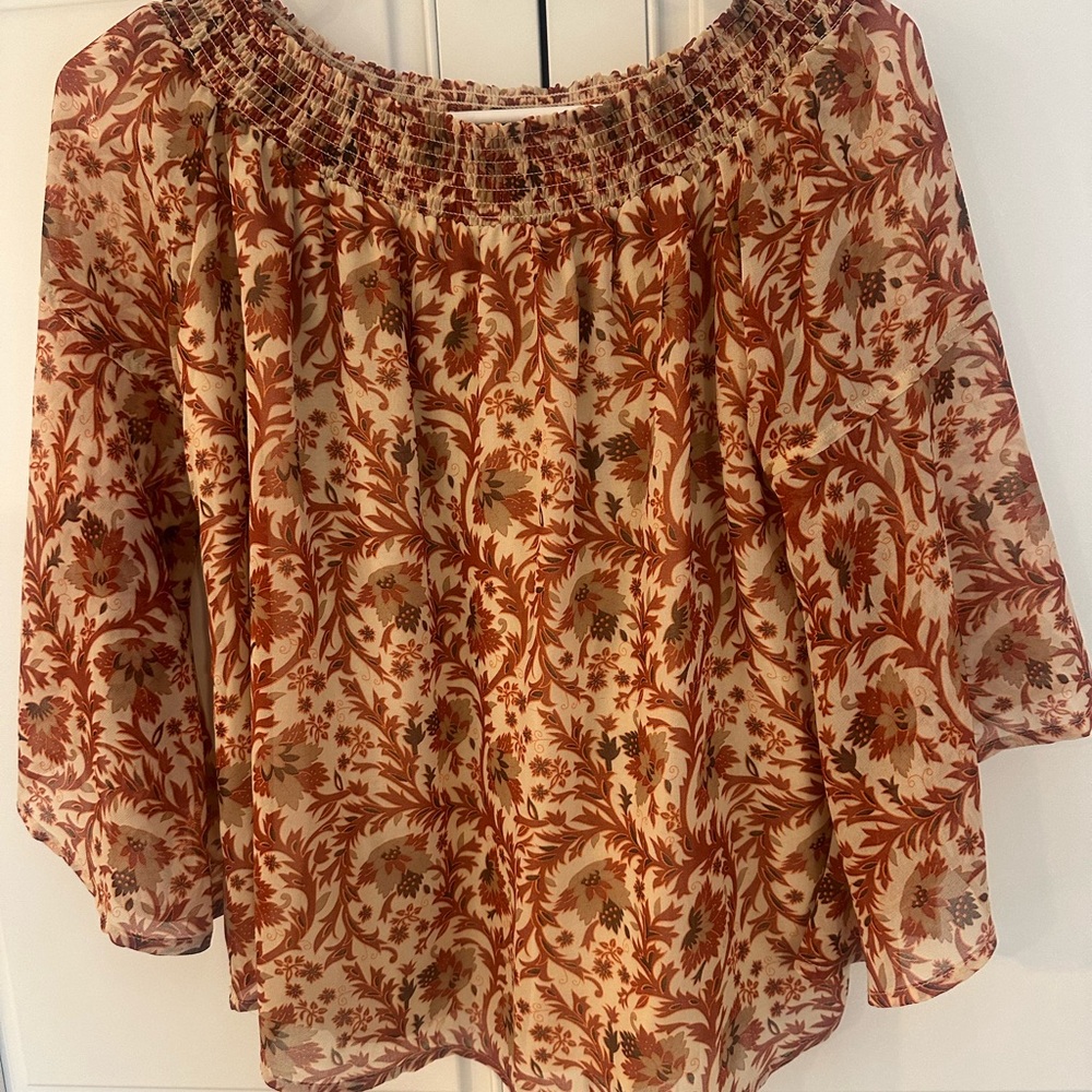 Floral Print Women's Top. Flowy.Lined.M.